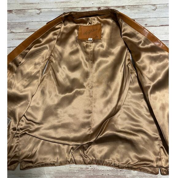 Larry Mahan Vintage Leather Vest Snakeskin Western Men's Size 42 Brown 1970 Soft - Picture 4 of 10